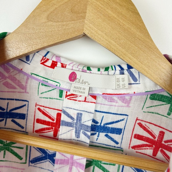 Boden Multicolor Union Jack Button Down Shirt - Picture 12 of 16